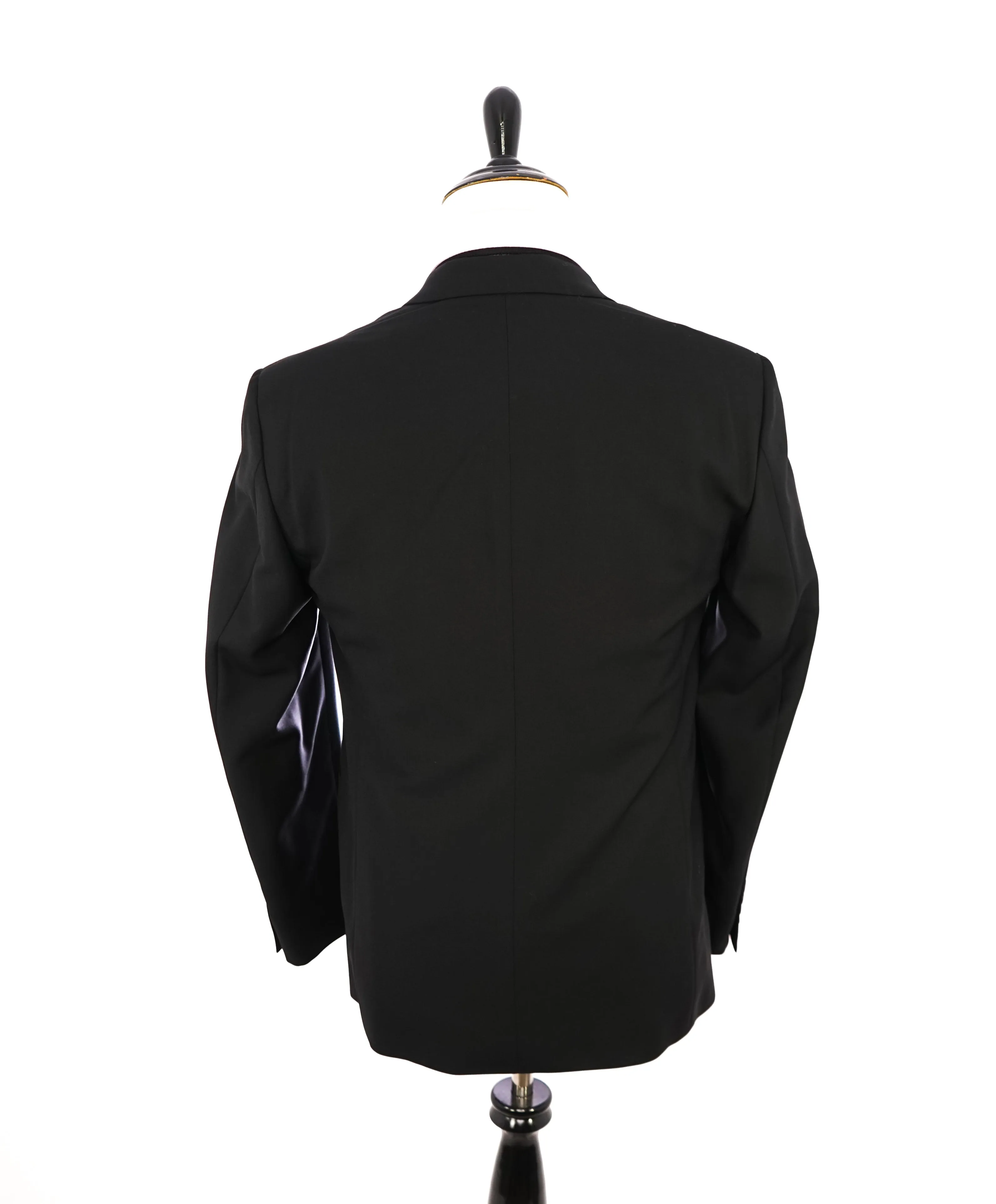 RALPH LAUREN BLUE LABEL "POLO" -  Black Tuxedo Suit With Side Tabs - 40R