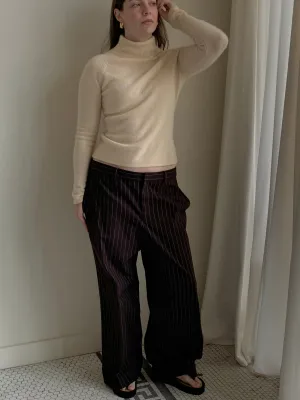 Ralph Lauren brown pinstripe pants