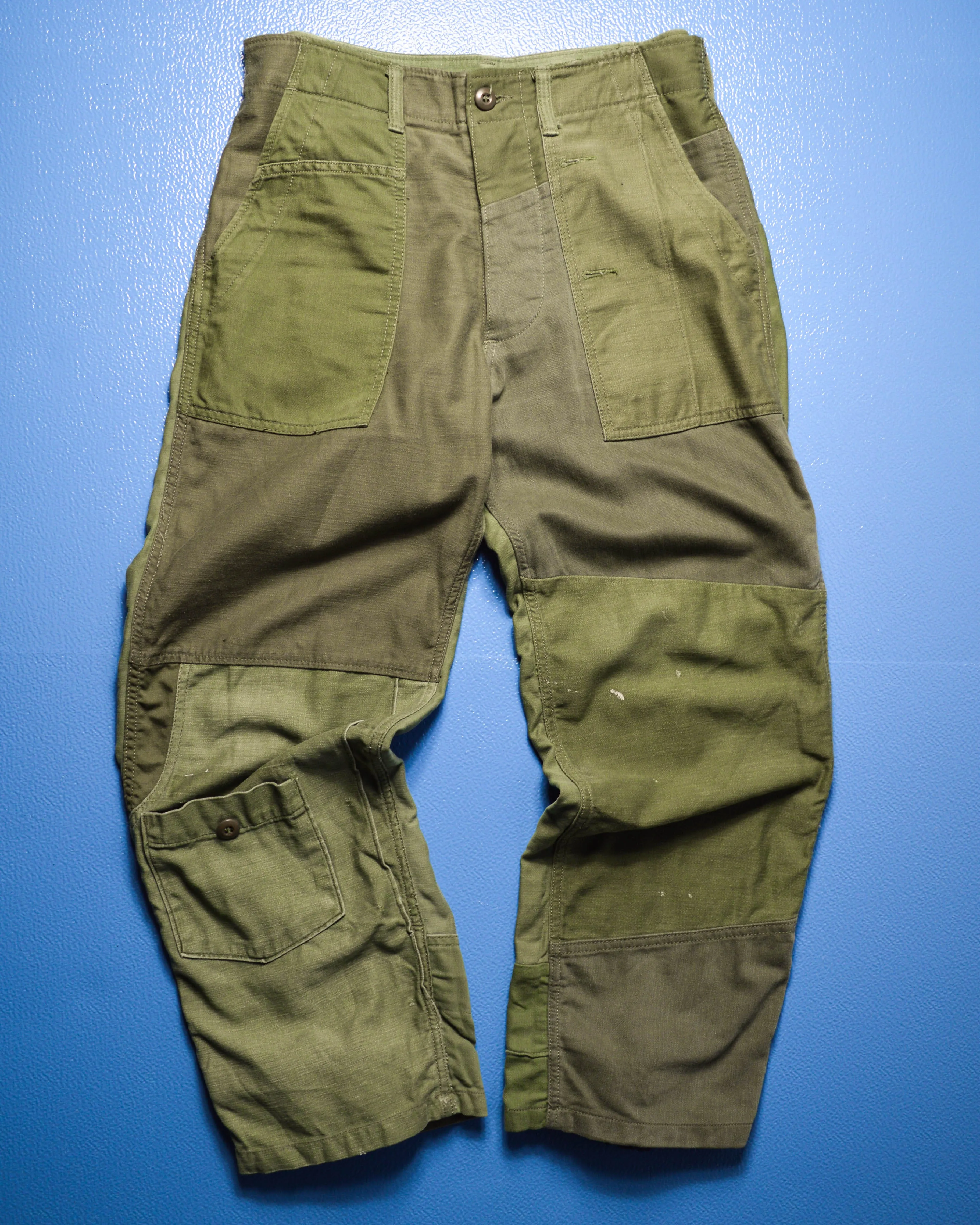 Rebuild Patchwork Military Green Pants  (30~31)