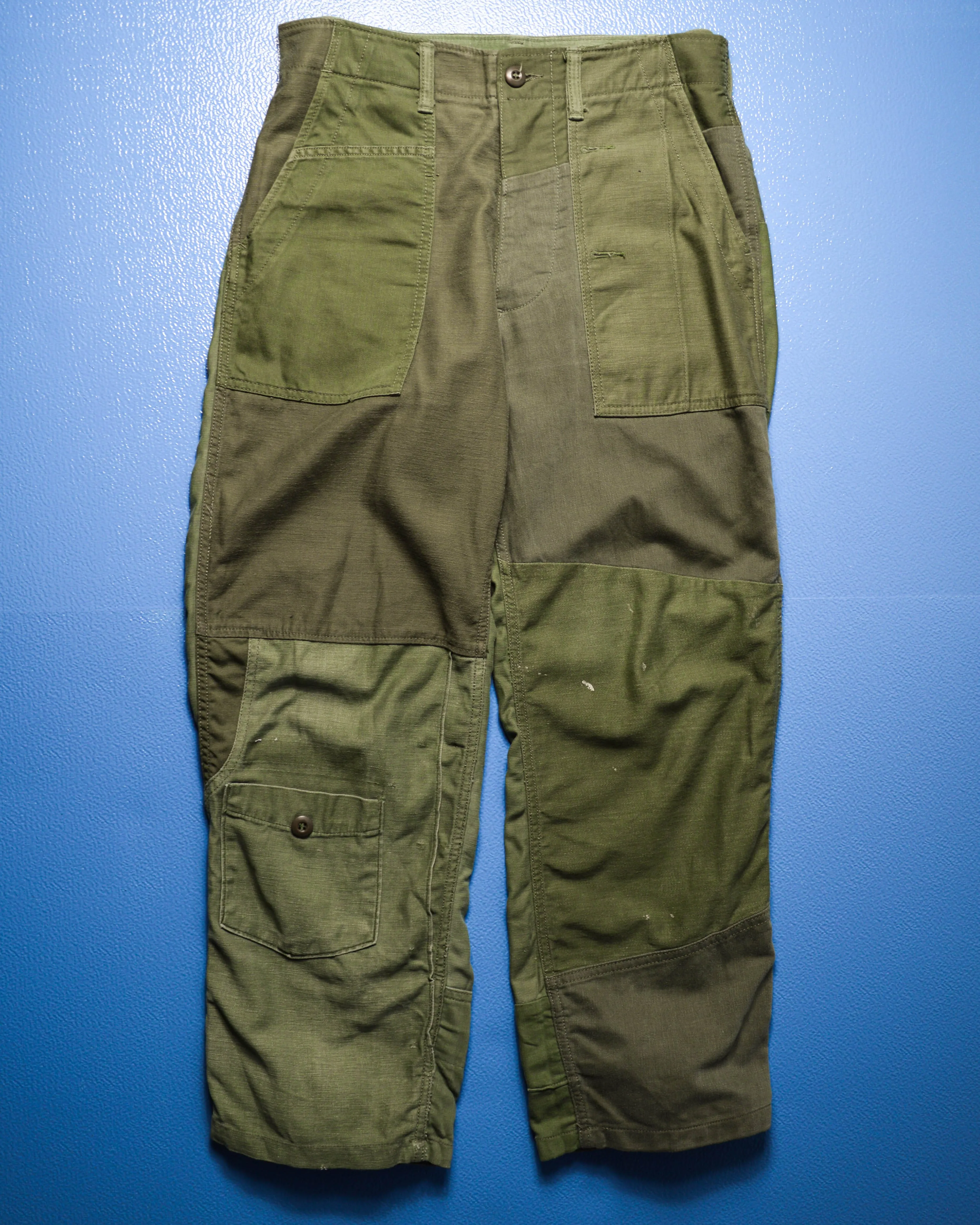 Rebuild Patchwork Military Green Pants  (30~31)