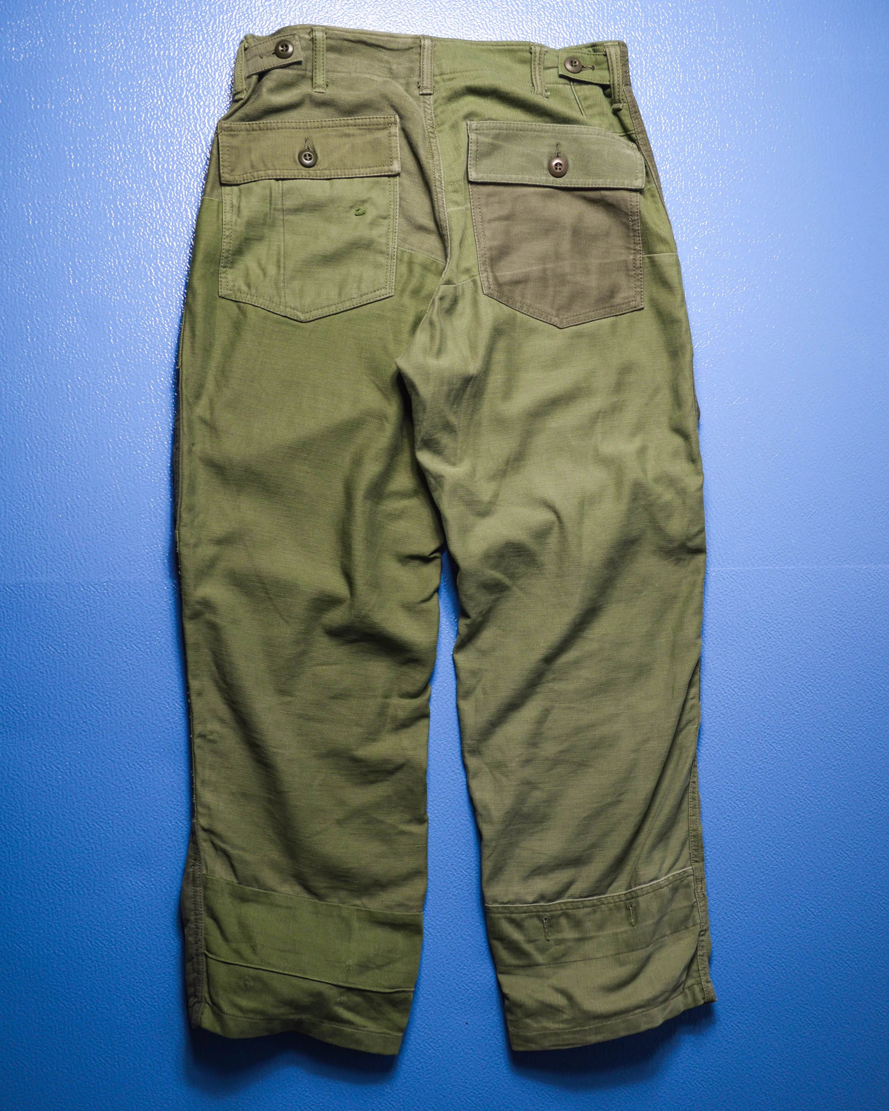 Rebuild Patchwork Military Green Pants  (30~31)