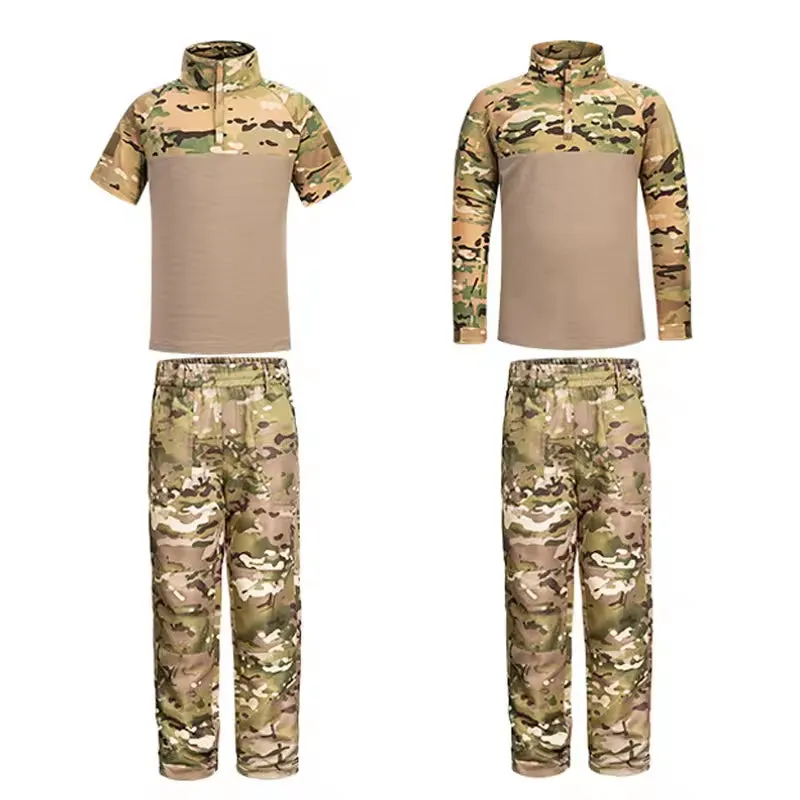 RECON GS2 Kids under armour tactical shirts with pants sets multi camo