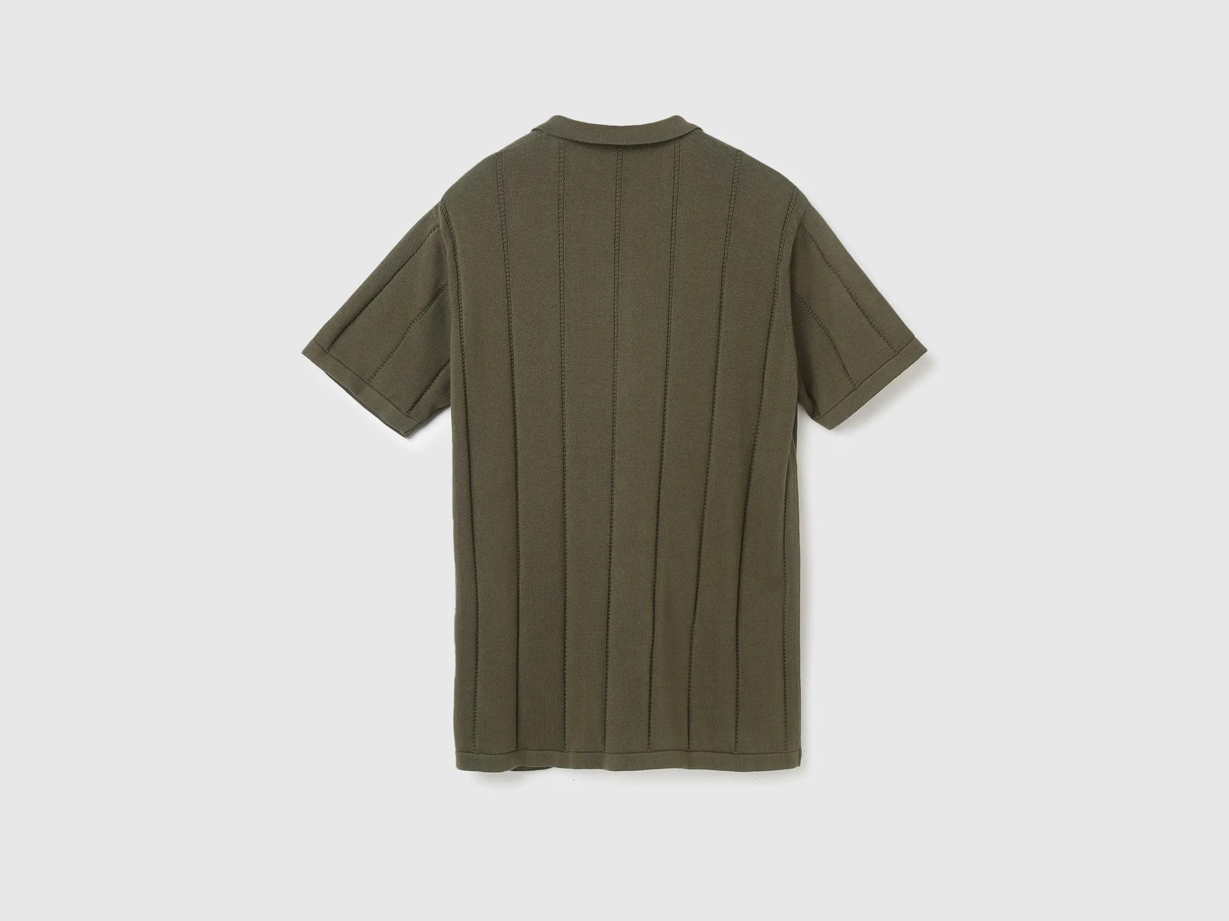 Regular Fit Polo Neck Striped Shirts