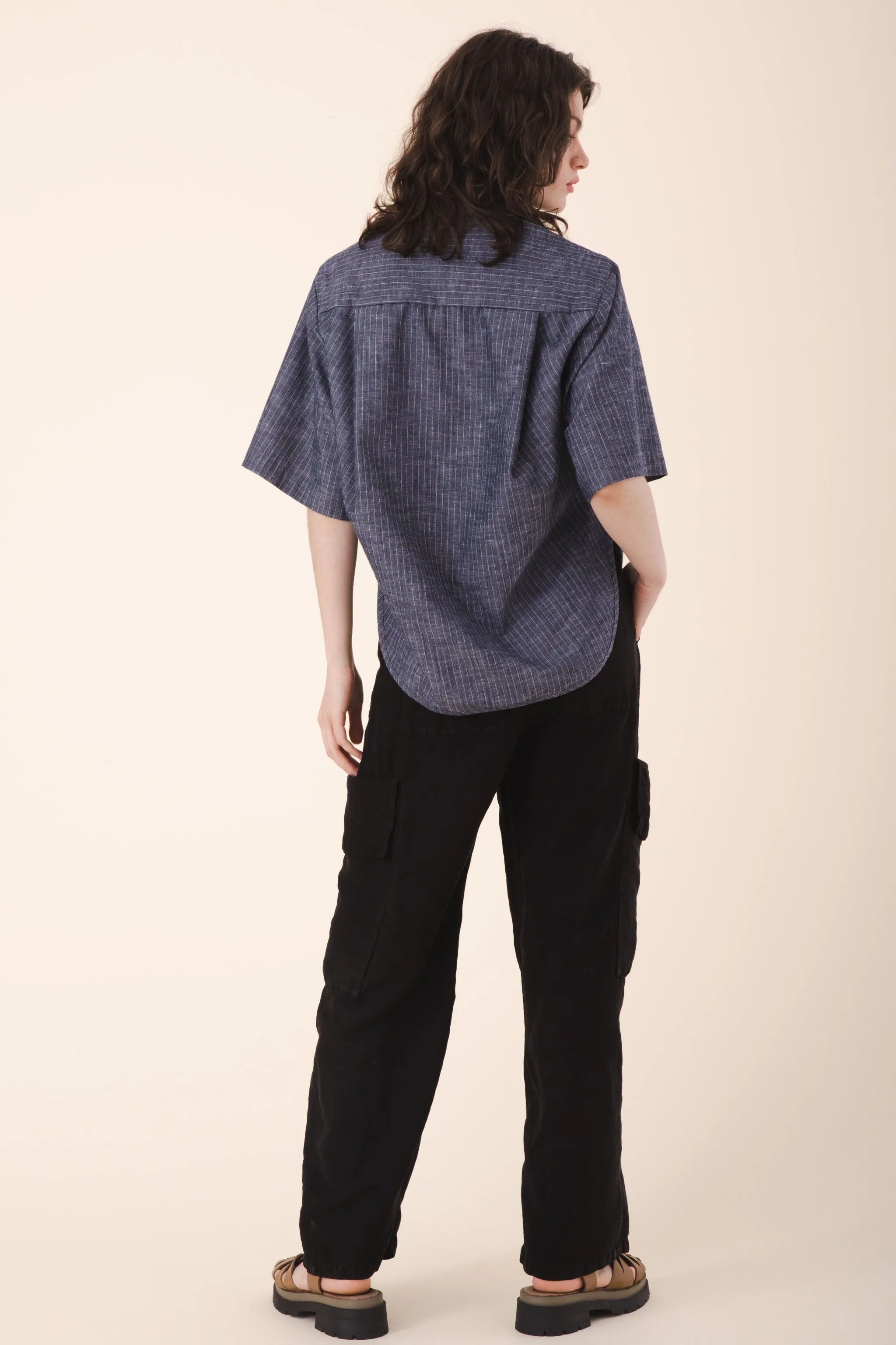 Replica Shirt S/S in Navy Stripe