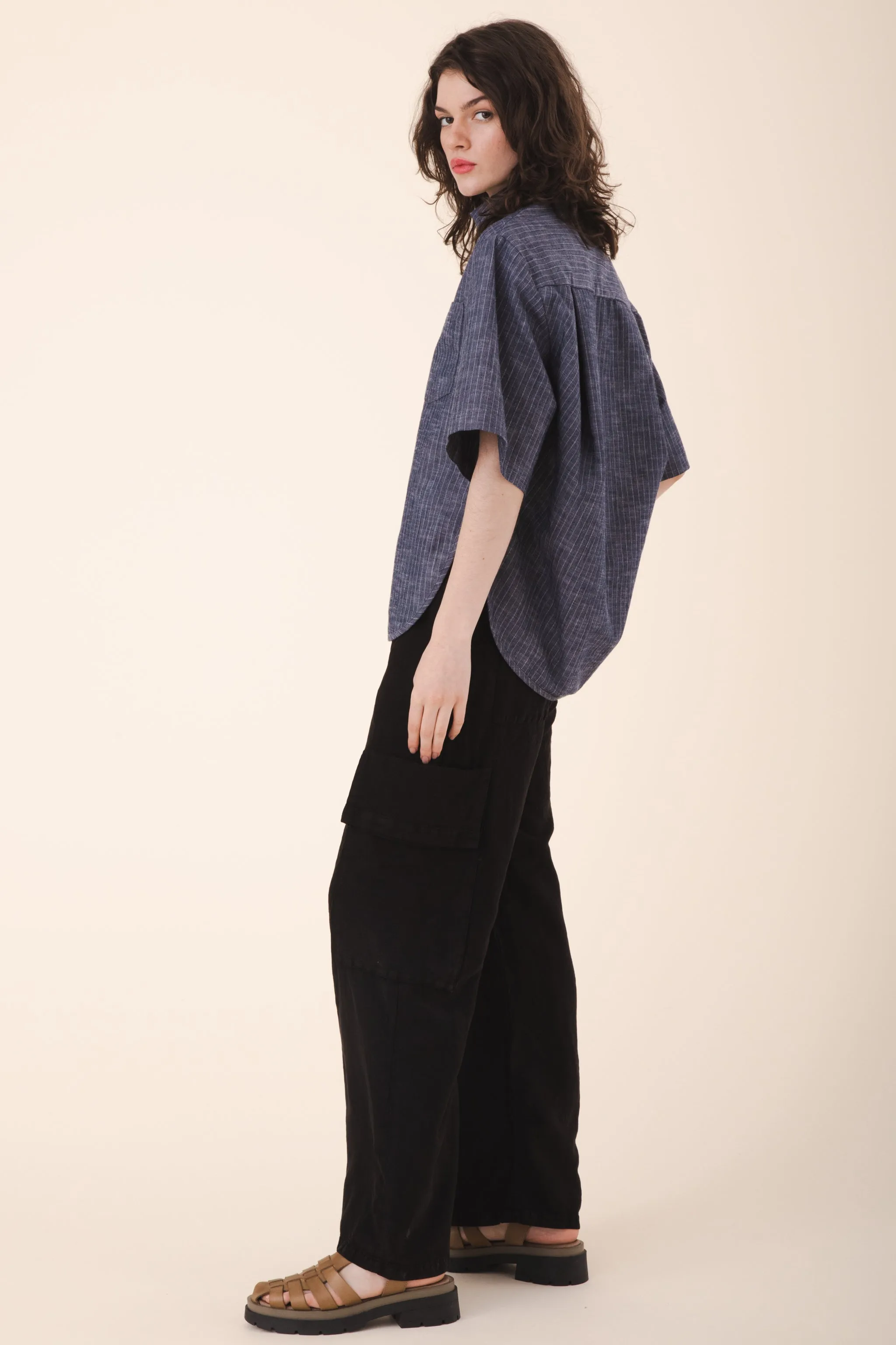 Replica Shirt S/S in Navy Stripe