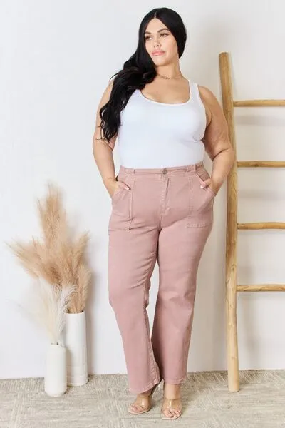 RISEN High Rise Ankle Jeans