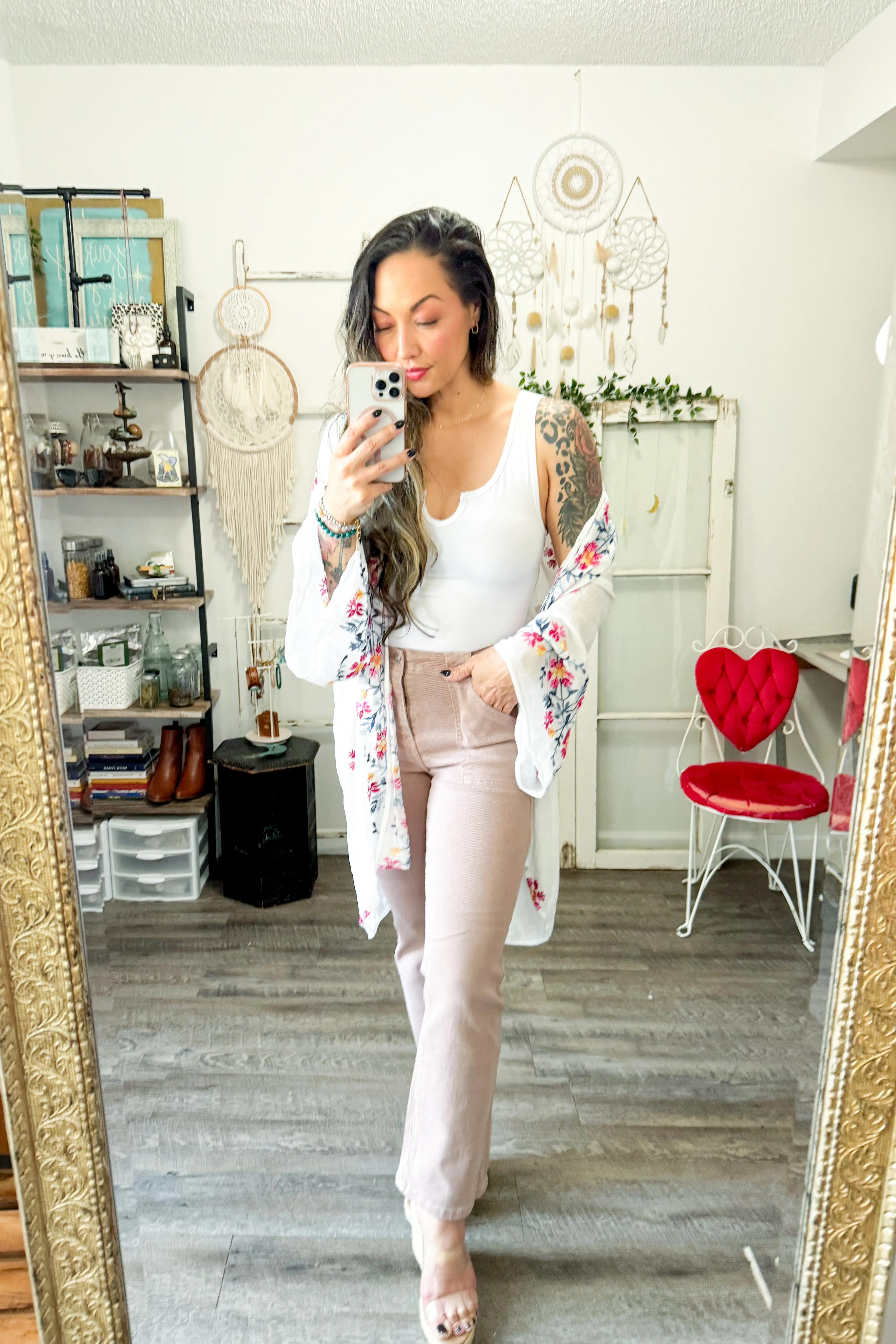 RISEN High Rise Ankle Jeans