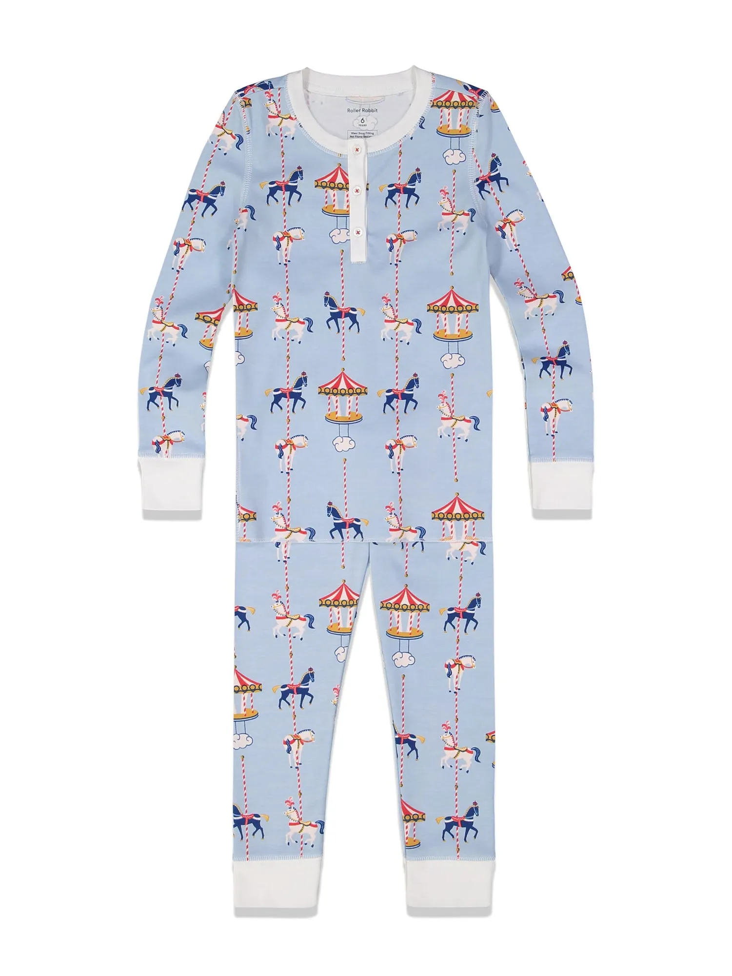 ROBERTA ROLLER RABBIT Little Boys Popcorn Carousel Pajama Set $65 NEW