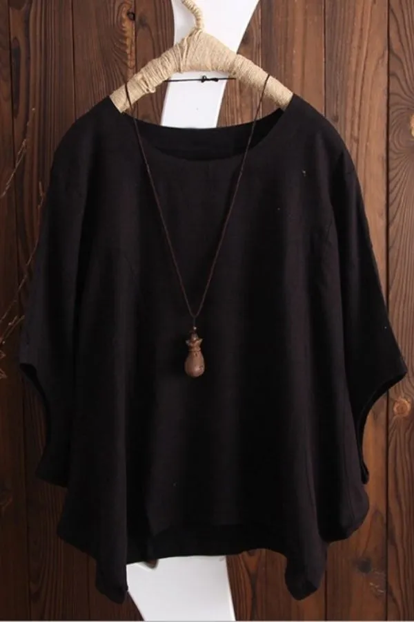 Round Neck Solid Color T-shirts