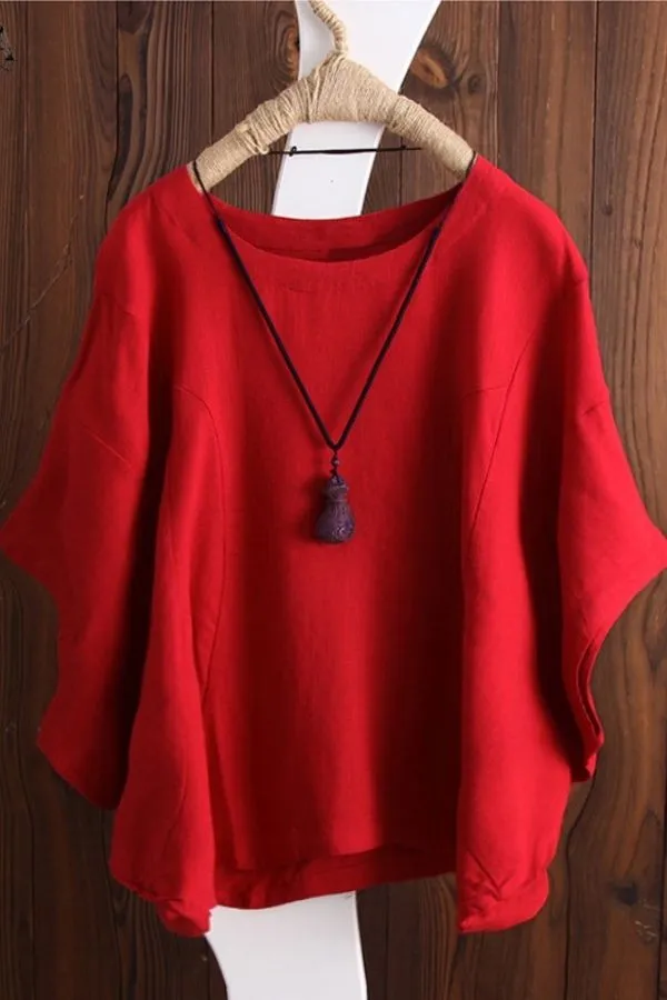 Round Neck Solid Color T-shirts