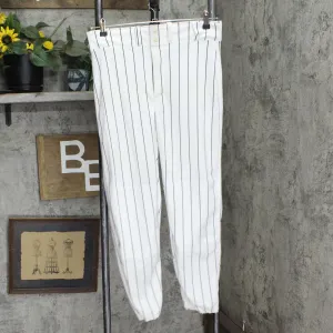Russell Mens Striped Baseball Pants 1670f78d50f862 White Black Pinstripe M