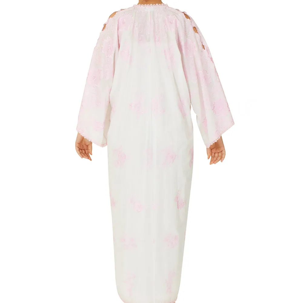 Sally Poppy Night Dress With Kimono Cotton
