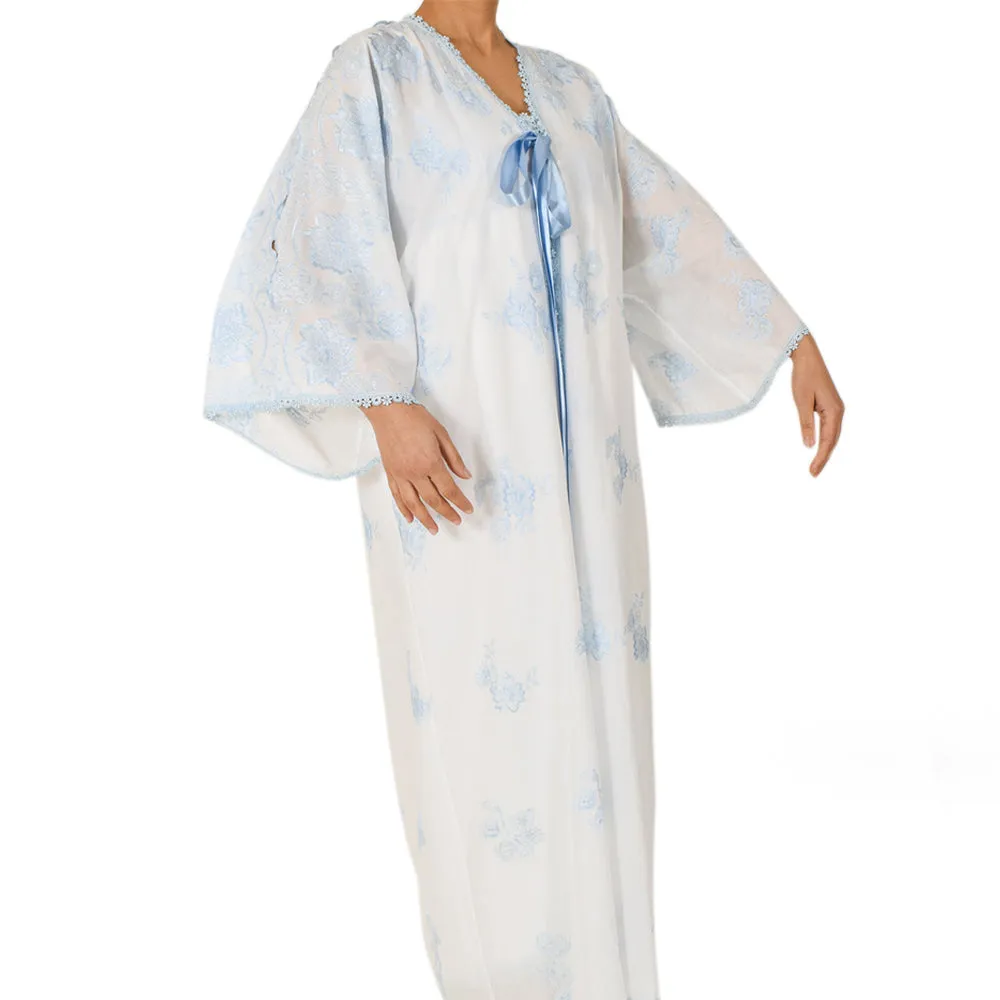 Sally Poppy Night Dress With Kimono Cotton