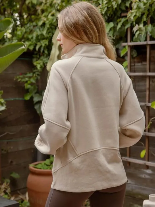 Sand 1/4 Zip Pullover