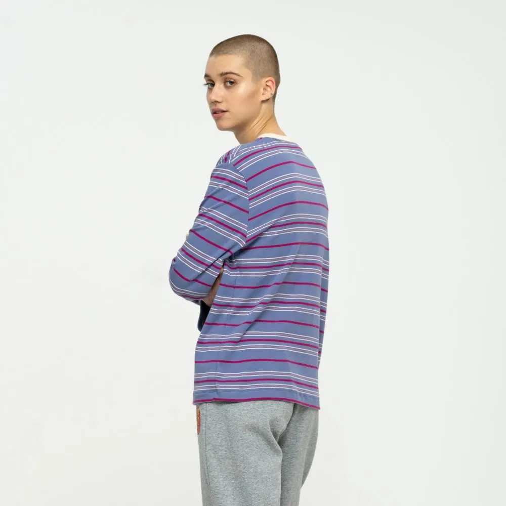 Santa Cruz Womens L/S T-Shirt Other Dot Chest L/S T-Shirt - Violet Stripe