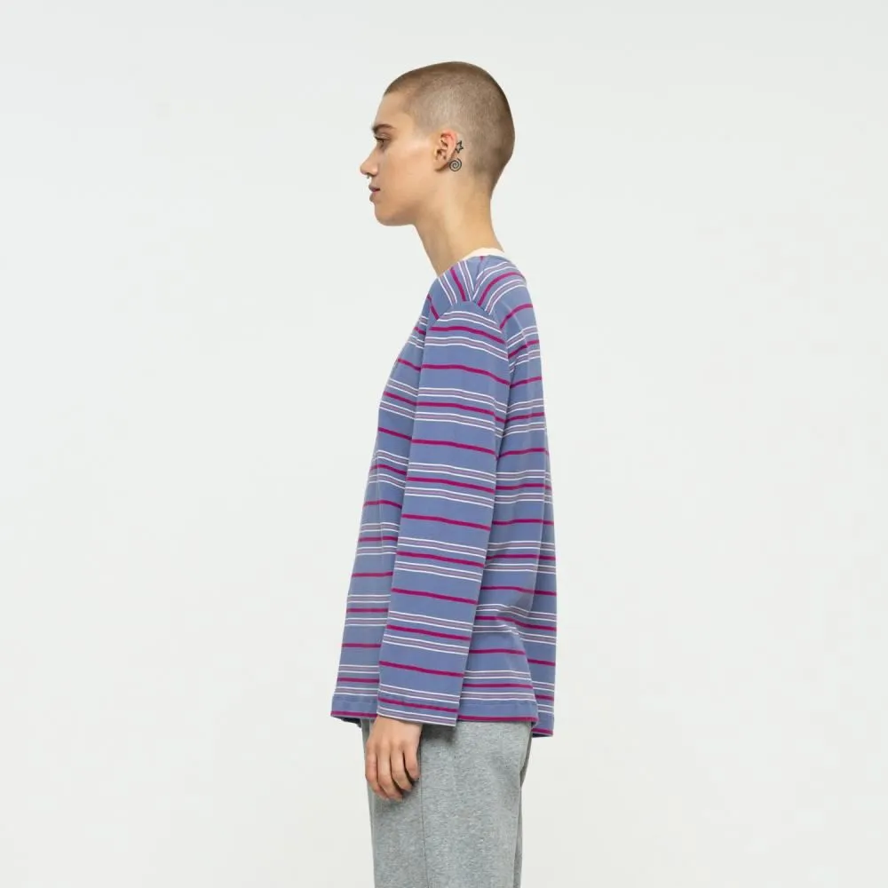 Santa Cruz Womens L/S T-Shirt Other Dot Chest L/S T-Shirt - Violet Stripe