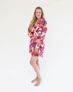 Sara Peri Tie-Dye Print  Women's Night Shirt