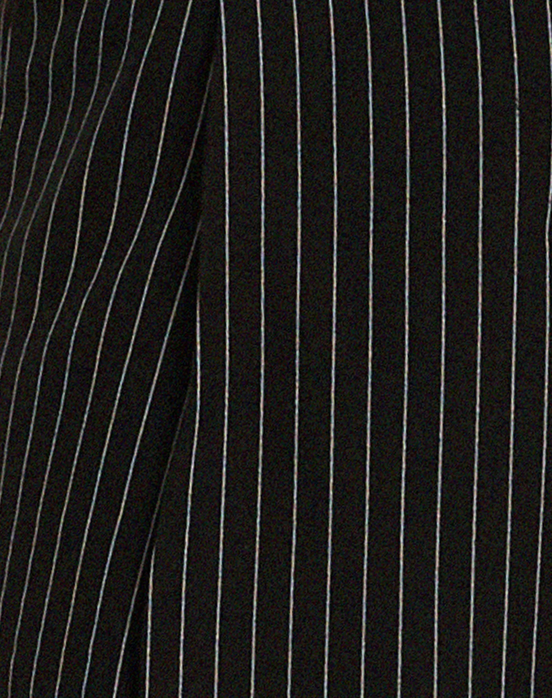 Saskira Wide Leg Trouser in Pinstripe Black