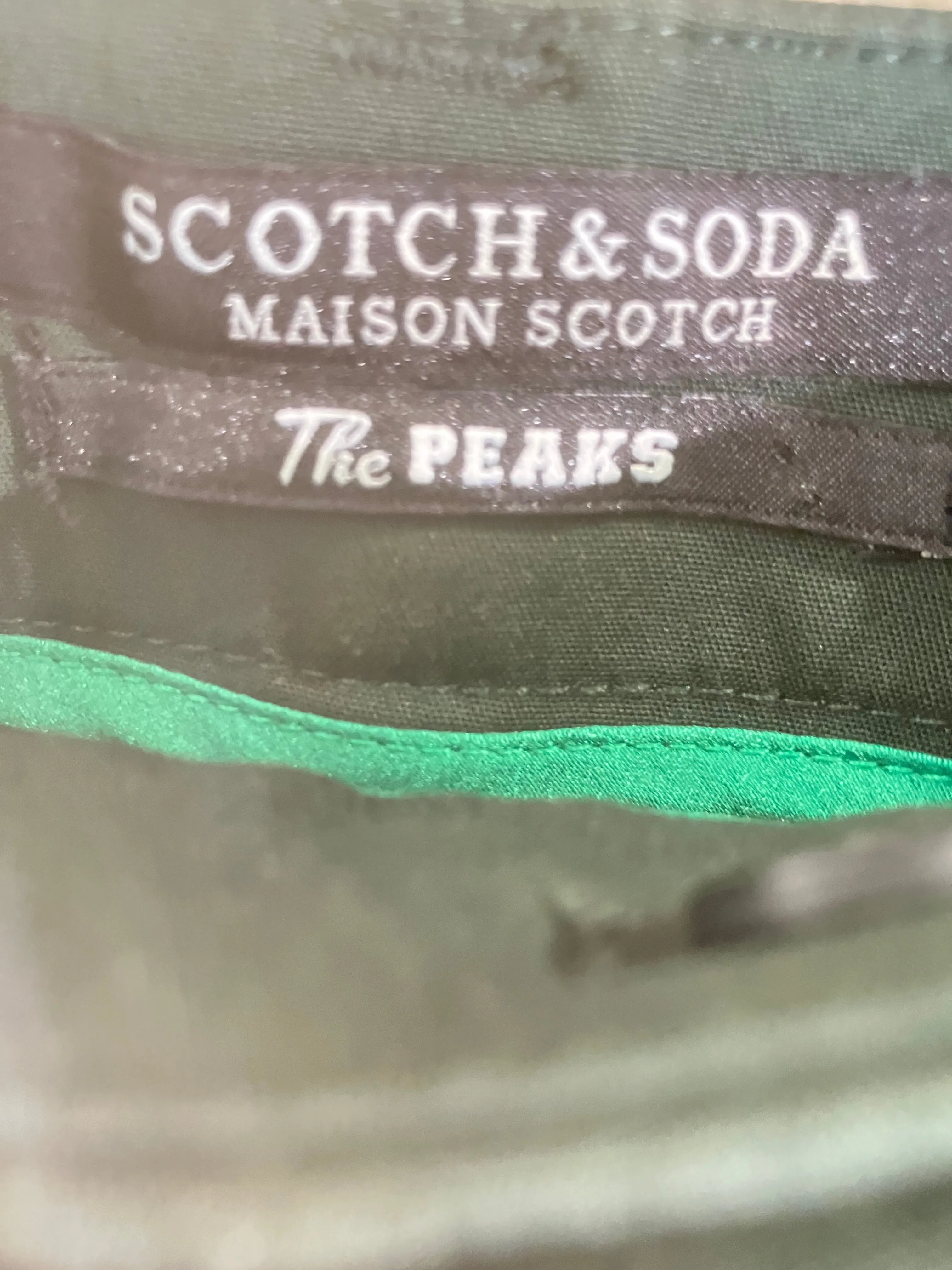 Scotch and Soda Military Green Striped Pants 32"
