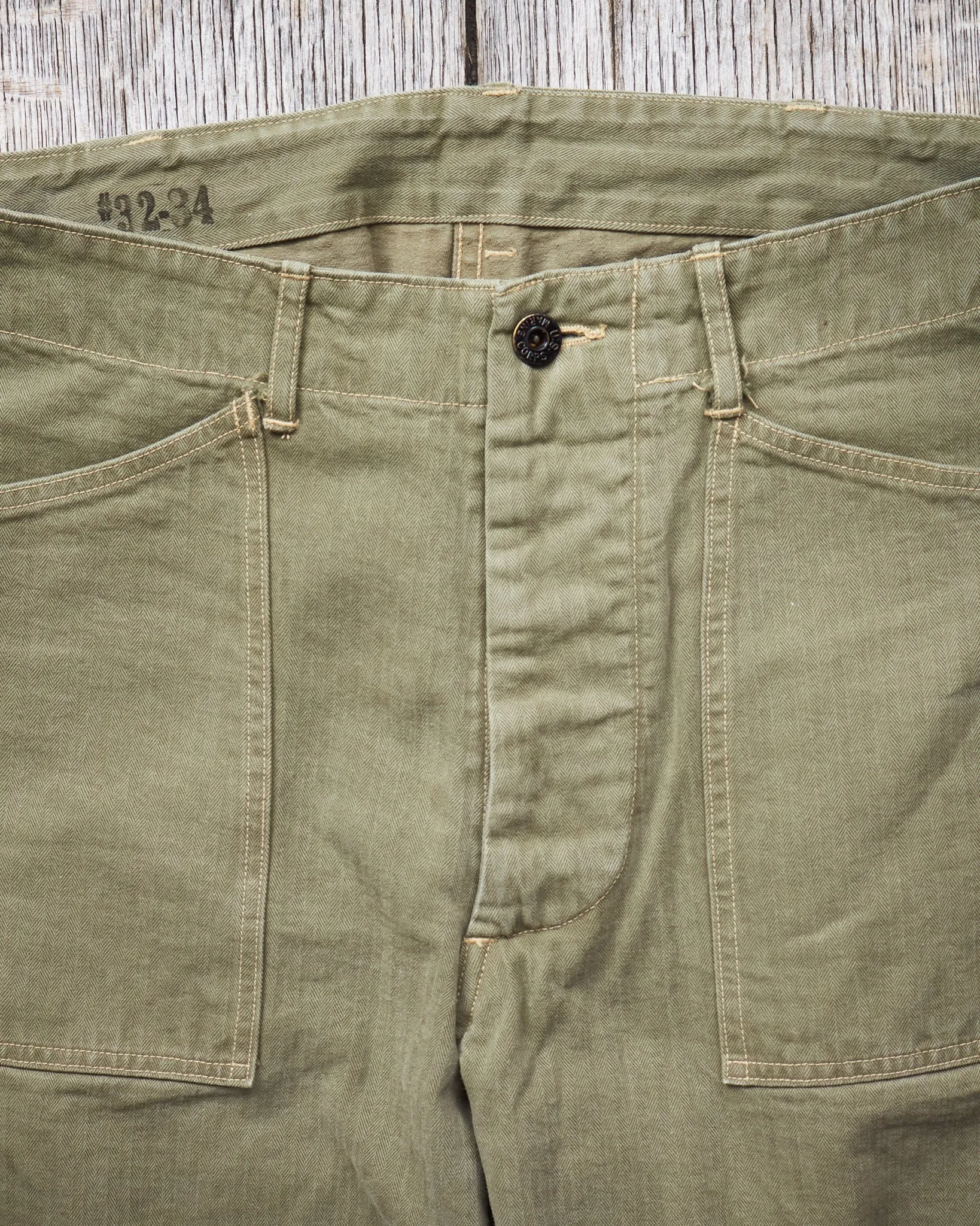 Second hand Buzz Rickson's HBT Twill USMC Pants Early Spec W32