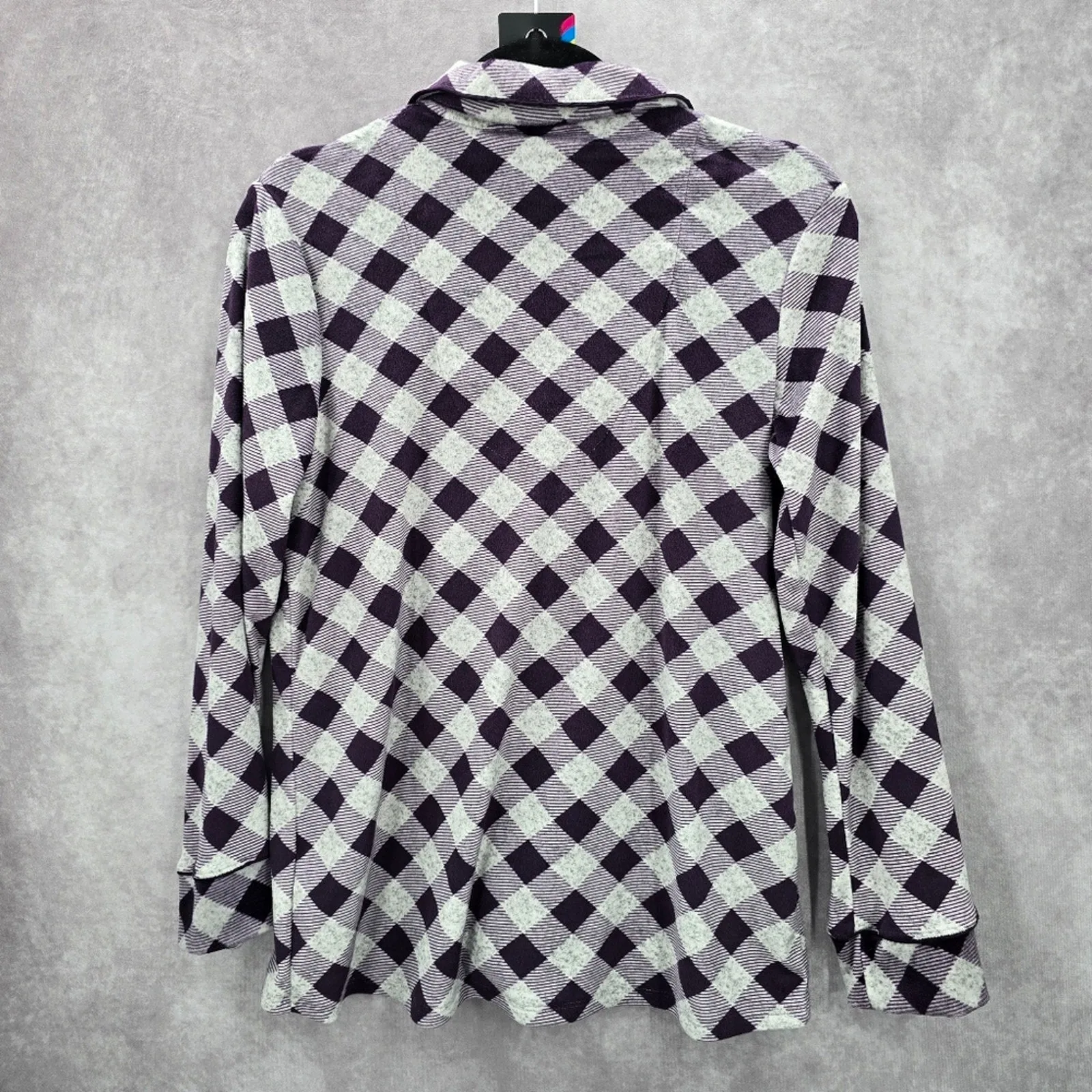 Secret Treasures Purple Checker Sleepwear Pajamas Intimate Top Small