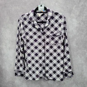 Secret Treasures Purple Checker Sleepwear Pajamas Intimate Top Small