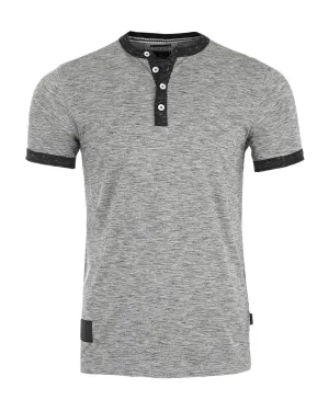 Short Sleeve Contrast Ringer Henley