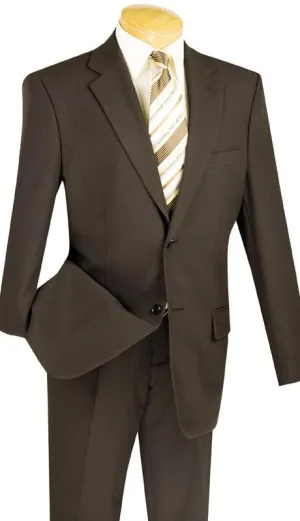 Single Breasted Poplin Dacron Suit (Brown) 2PP