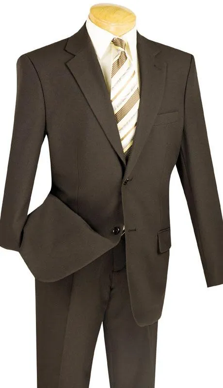 Single Breasted Poplin Dacron Suit (Brown) 2PP