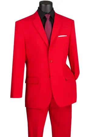 Single Breasted Poplin Dacron Suit (Red) 2PP