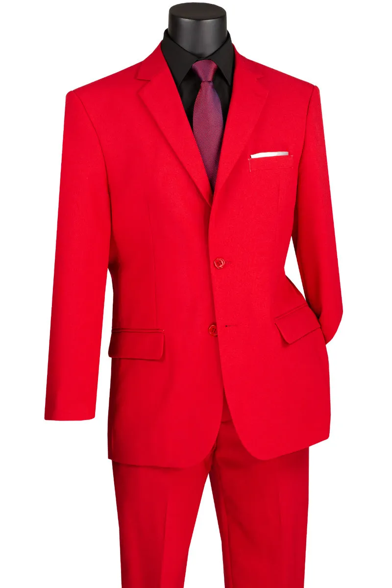 Single Breasted Poplin Dacron Suit (Red) 2PP