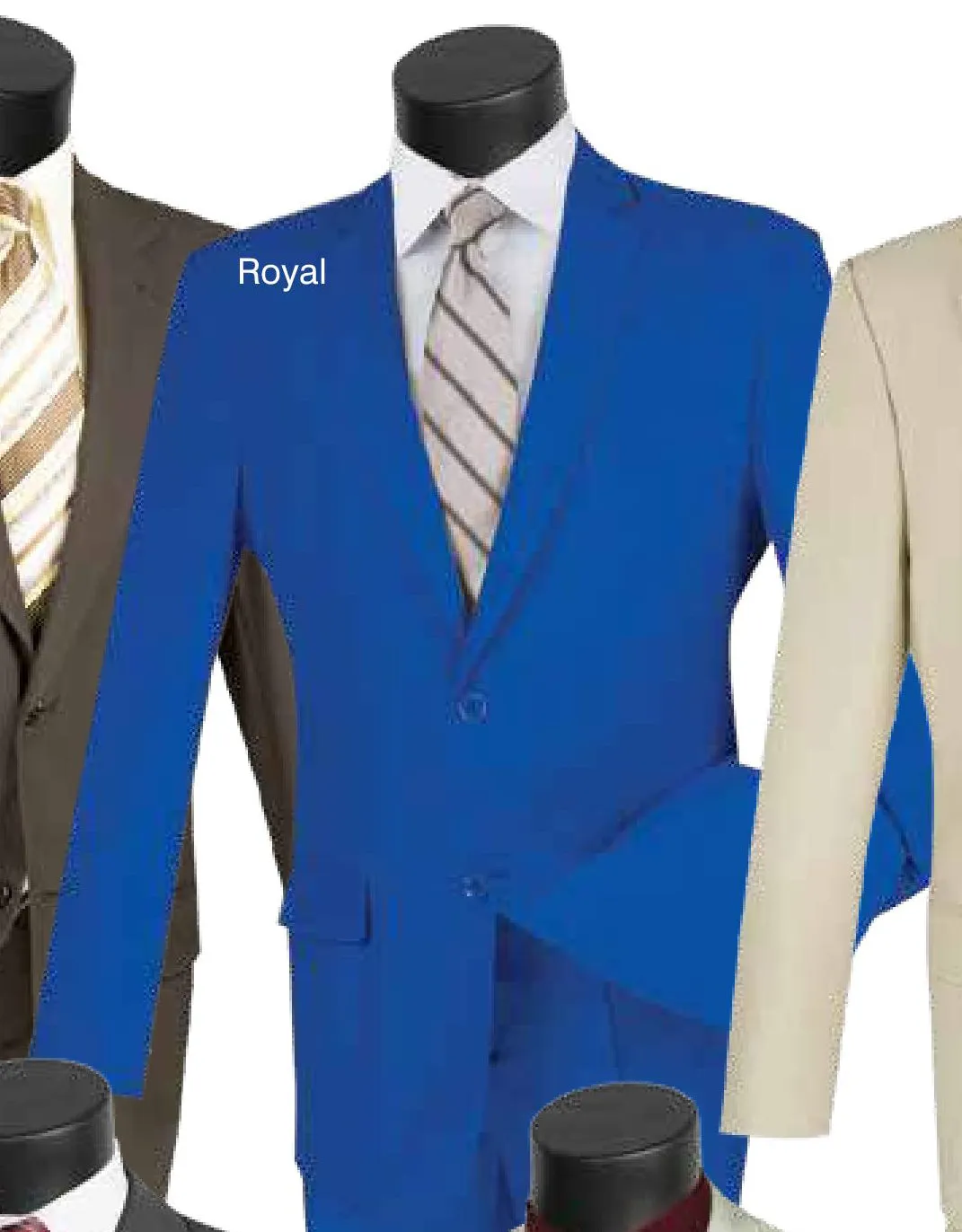 Single Breasted Poplin Dacron Suit (Royal) 2PP
