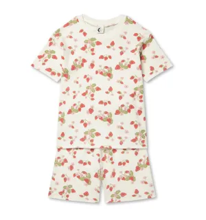 Sleepy Doe Organic Short Sleeve Kids Classic Set Strawberry (LAST ONE REMAINING)