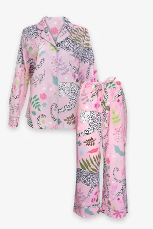 Snow Leopard PJ Set in Pink