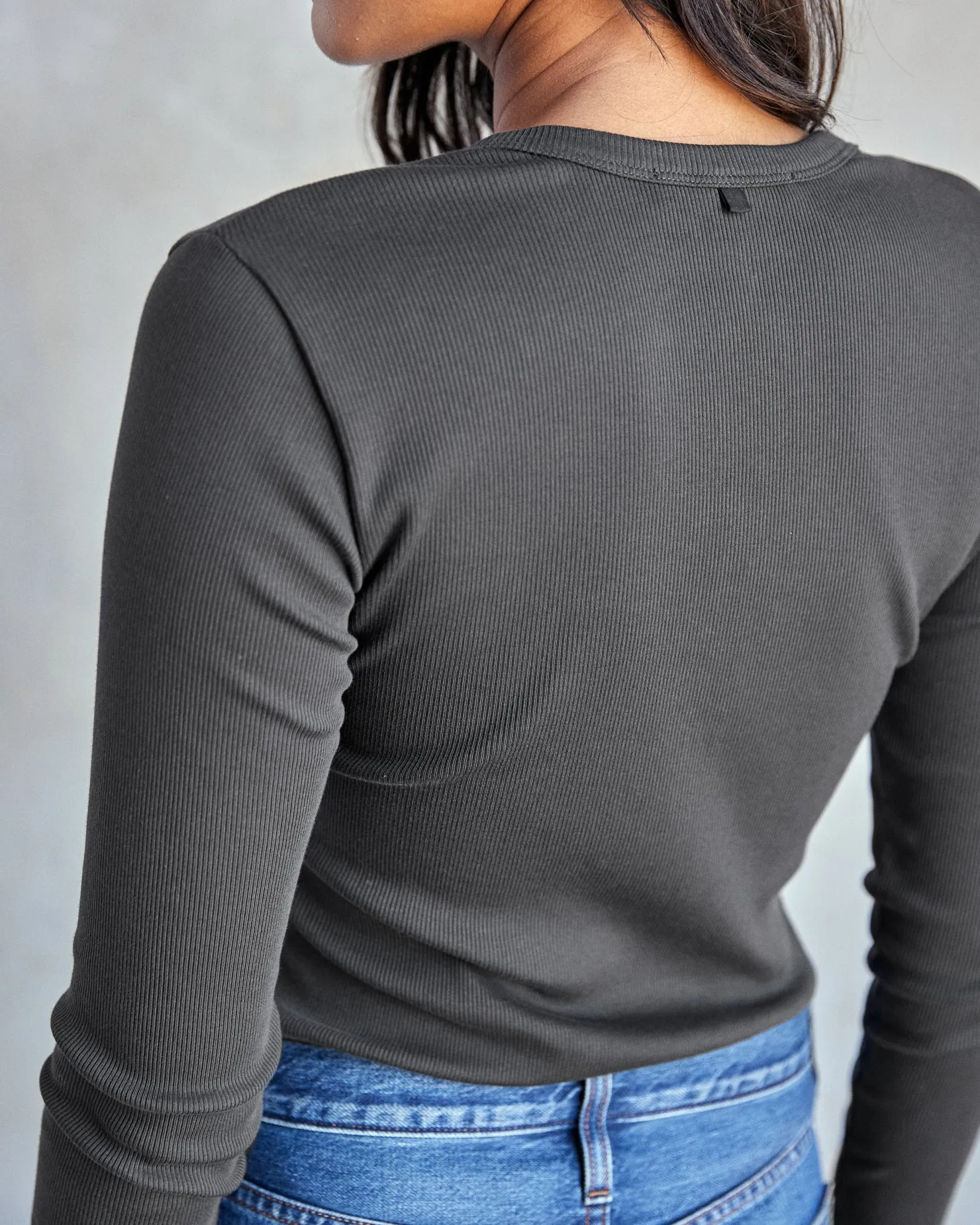 Sojourn Ribbed Henley - FINAL SALE
