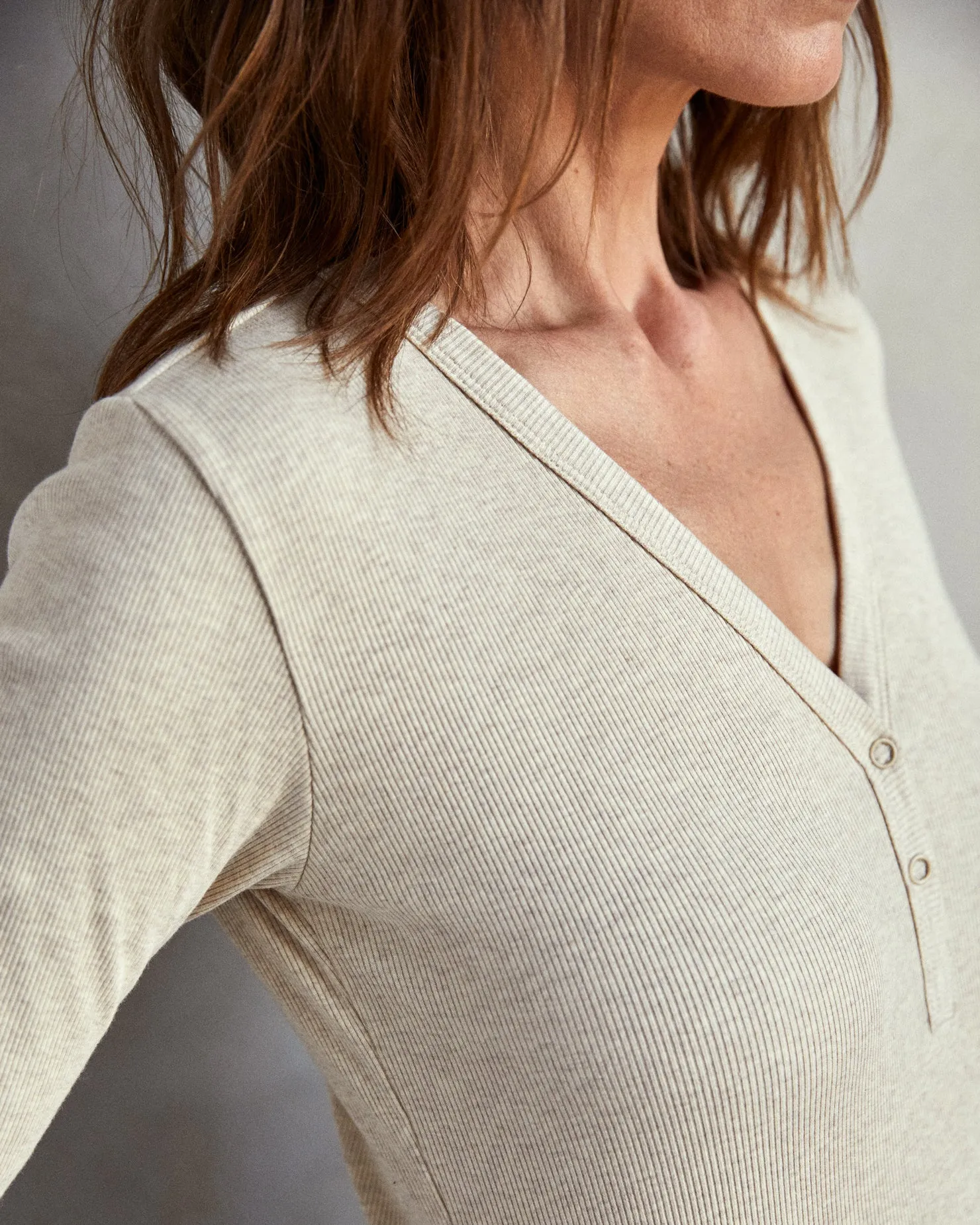 Sojourn Ribbed Henley - FINAL SALE