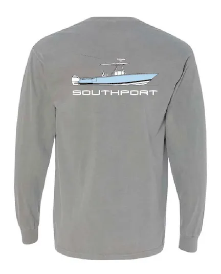 Southport Boats Custom Long Sleeve T - Waterline Grey