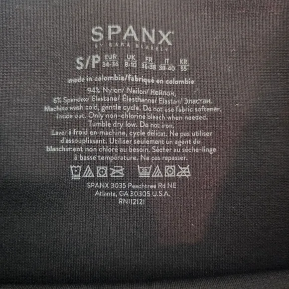 Spanx Very Black Lamn Bike Shorts