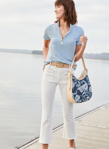 Spartina 449 Juliette High Rise Jean Pearl White