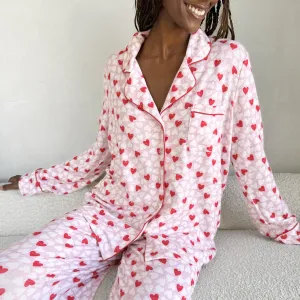 Splendid Candy Heart Flora Pillow Soft PJ Set