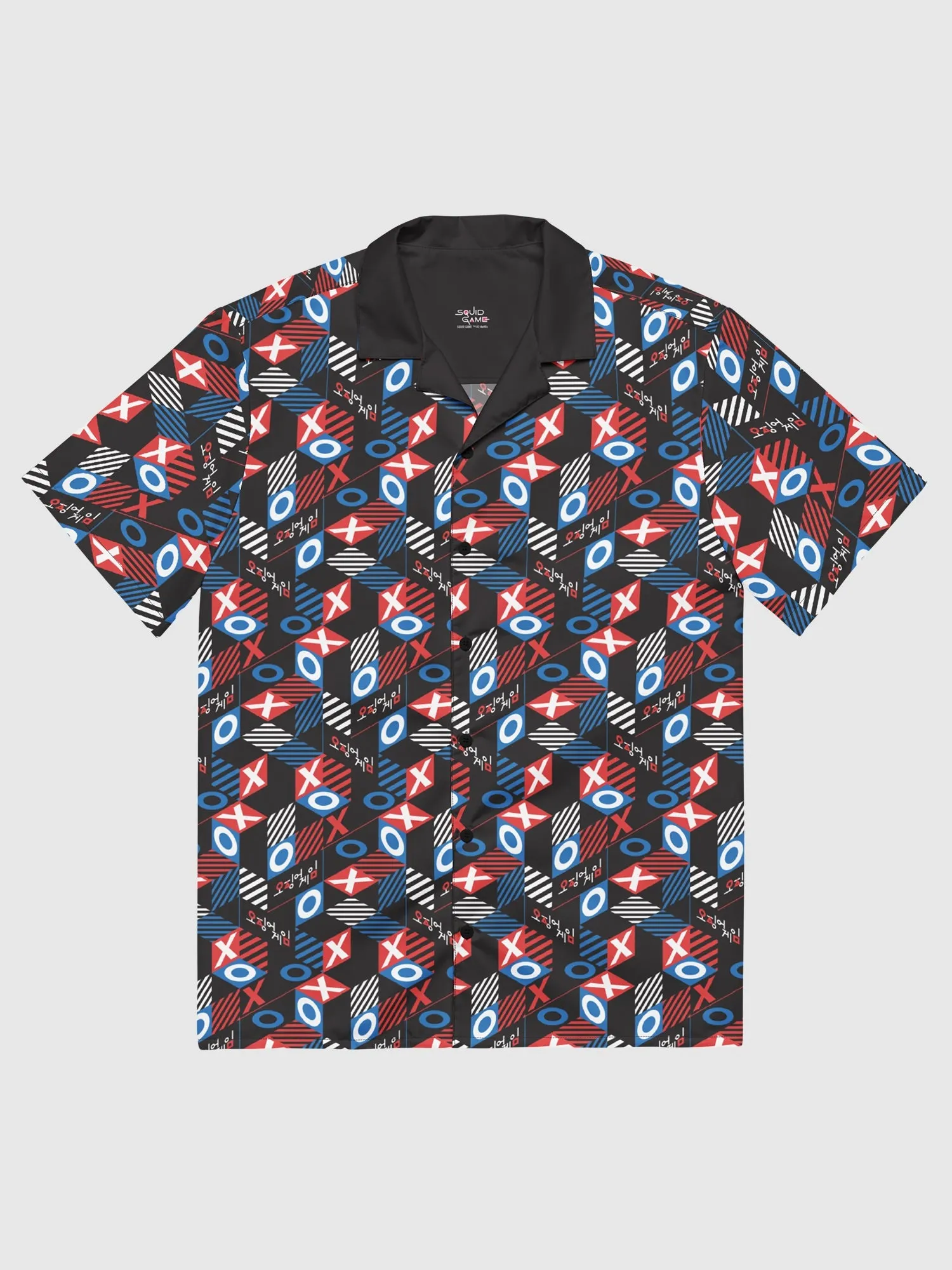 Squid Game Tic-tac-toe Pattern Button Up Shirt