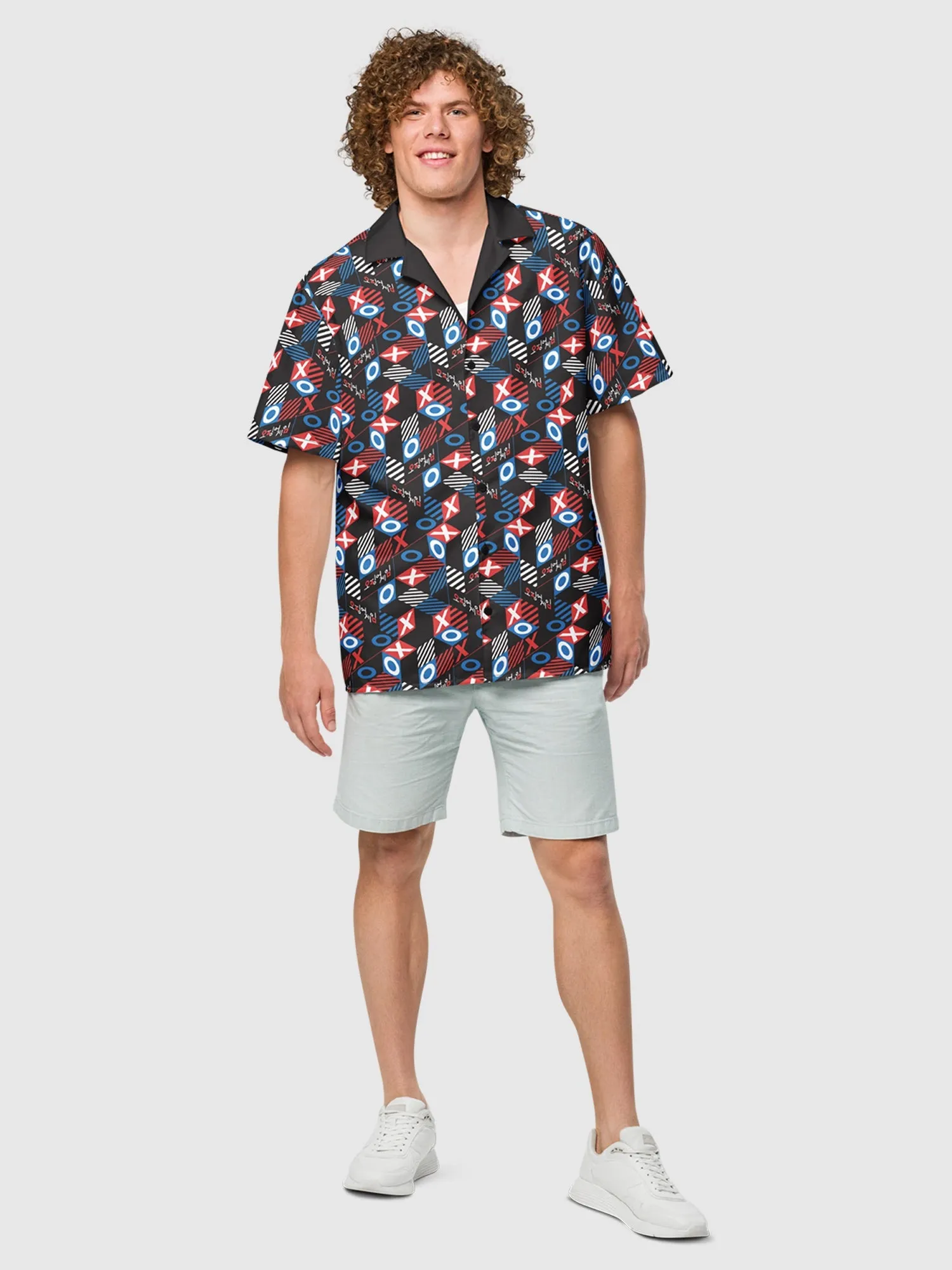 Squid Game Tic-tac-toe Pattern Button Up Shirt