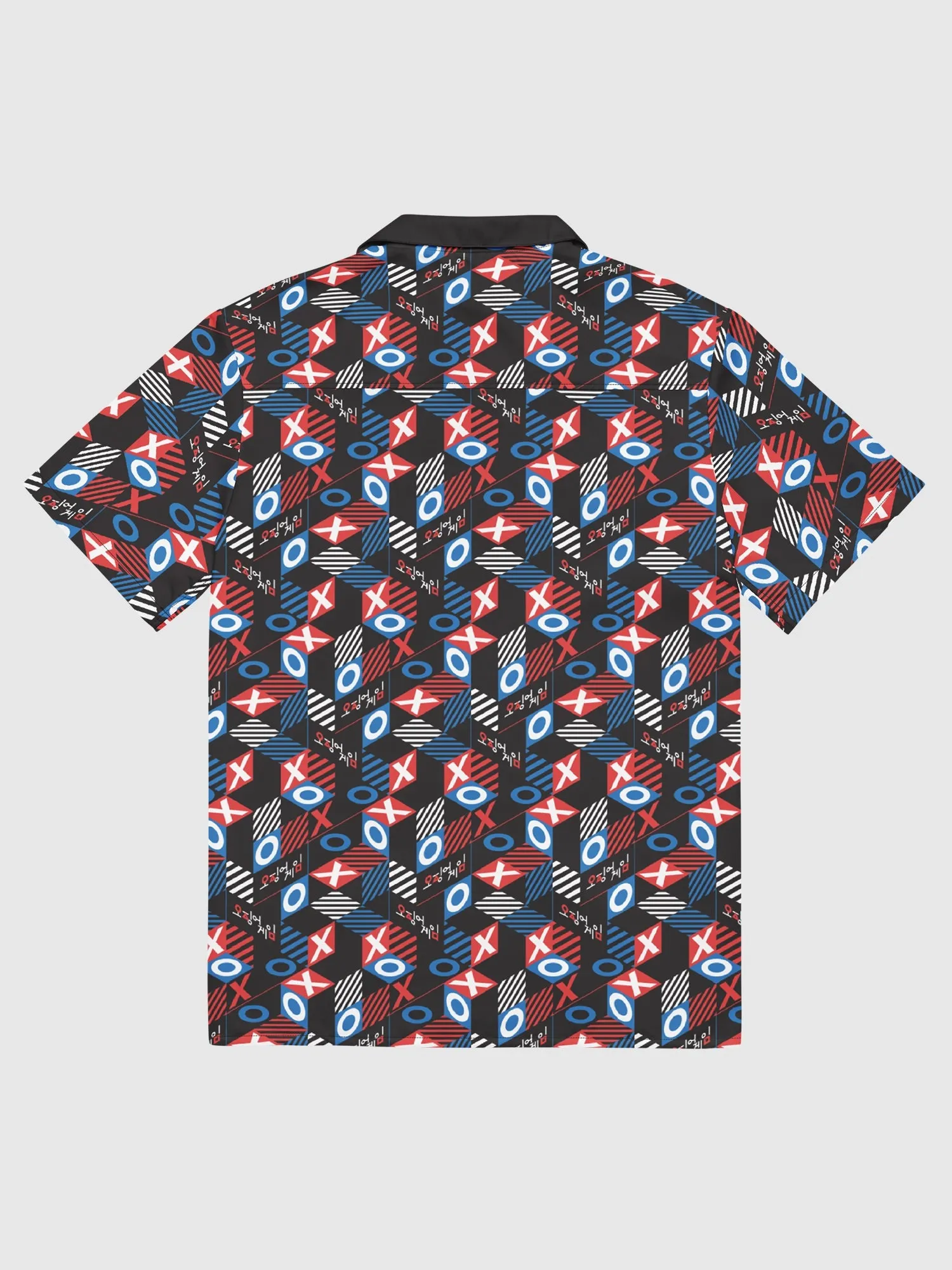Squid Game Tic-tac-toe Pattern Button Up Shirt