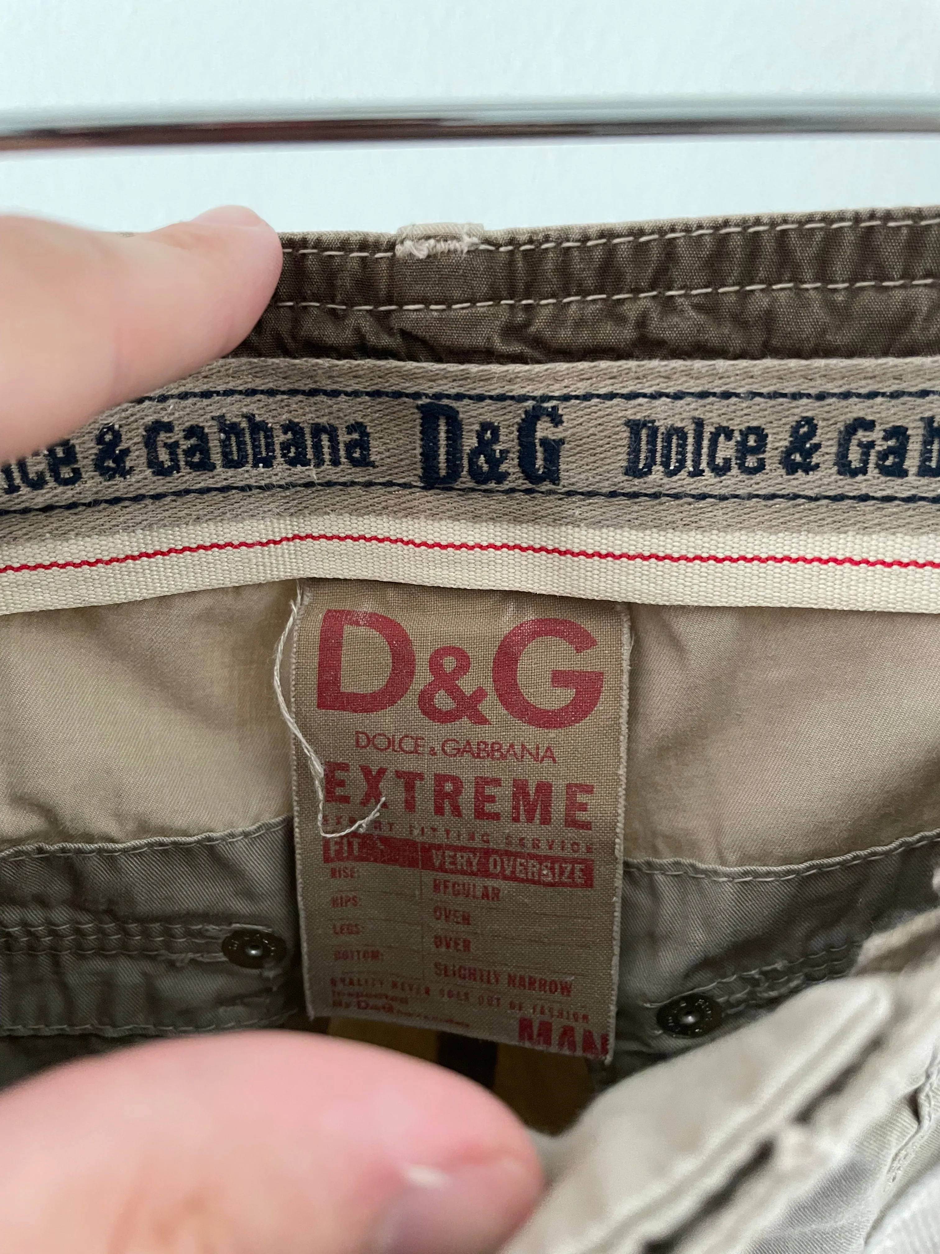 SS2003 Dolce & Gabbana cargo parachute pants