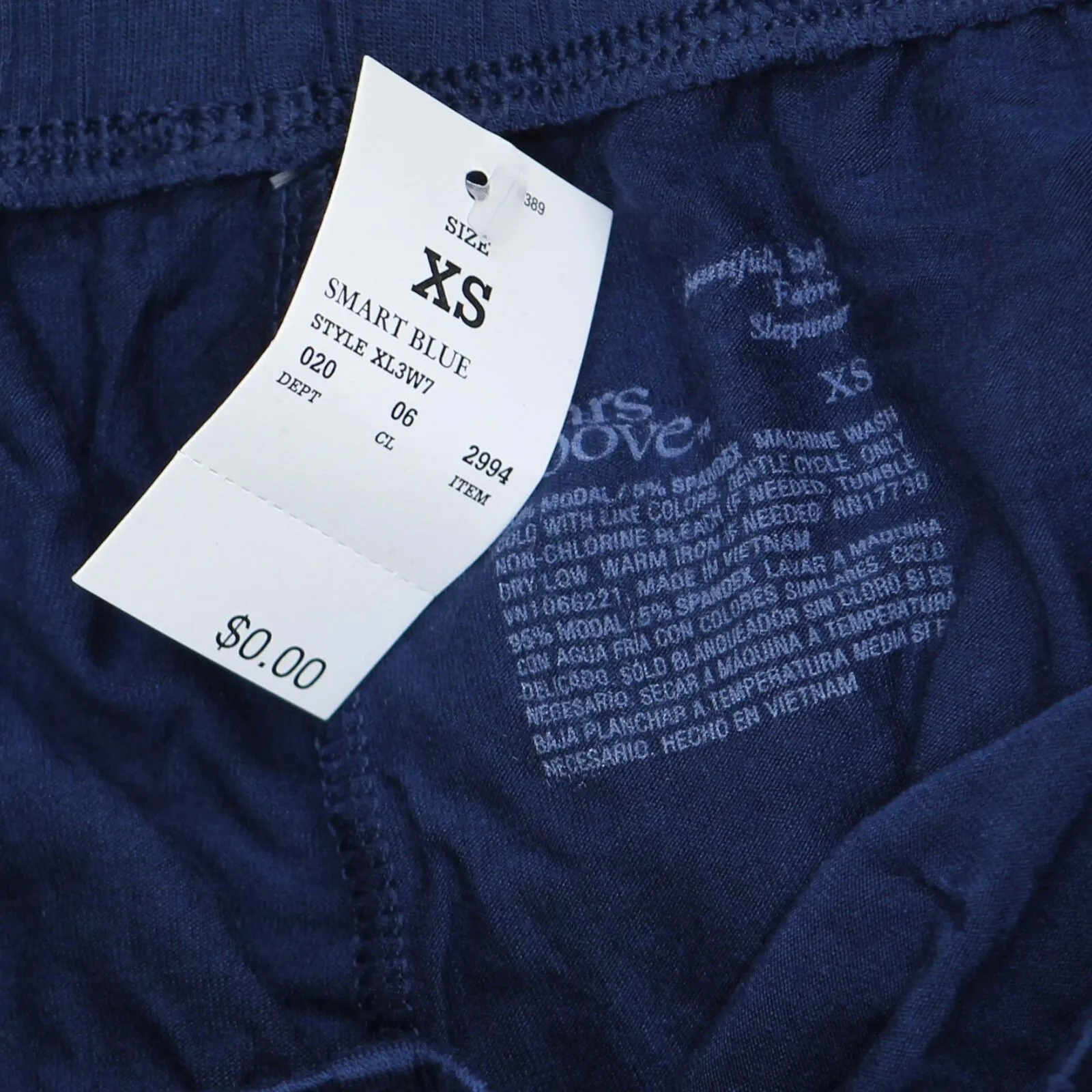 Stars Above Women's Beautifully Soft Notch Collar Pajama Set Blue XS