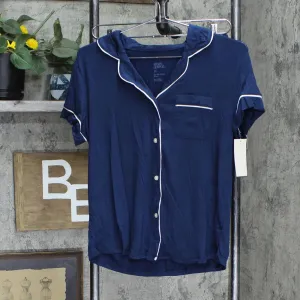Stars Above Women's Beautifully Soft Notch Collar Pajama Set Blue XS
