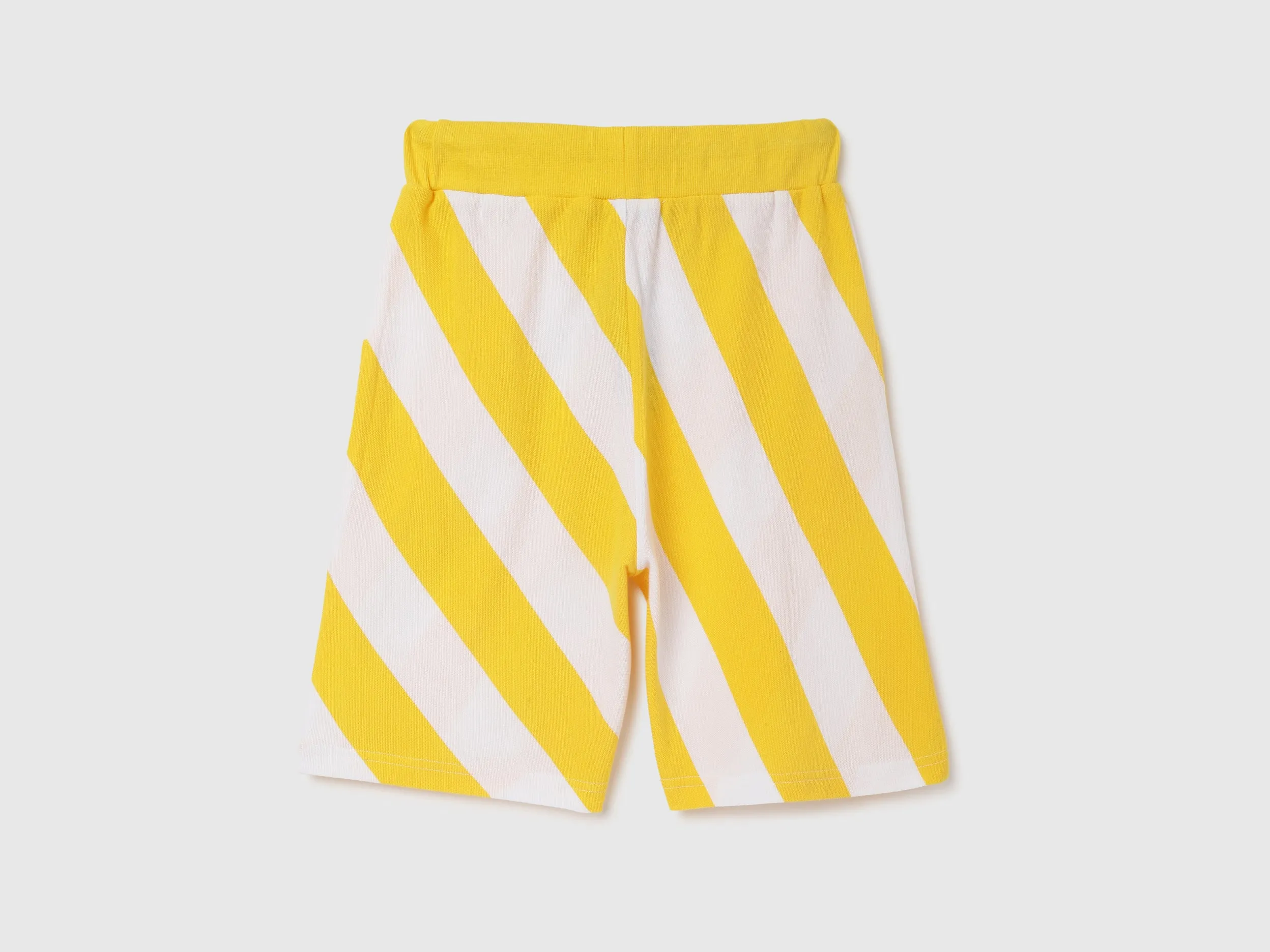 Striped Regular Fit Mid Waist Shorts