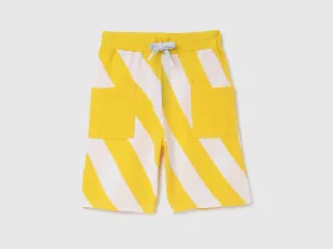 Striped Regular Fit Mid Waist Shorts