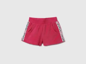 Striped Regular Fit Towel Shorts
