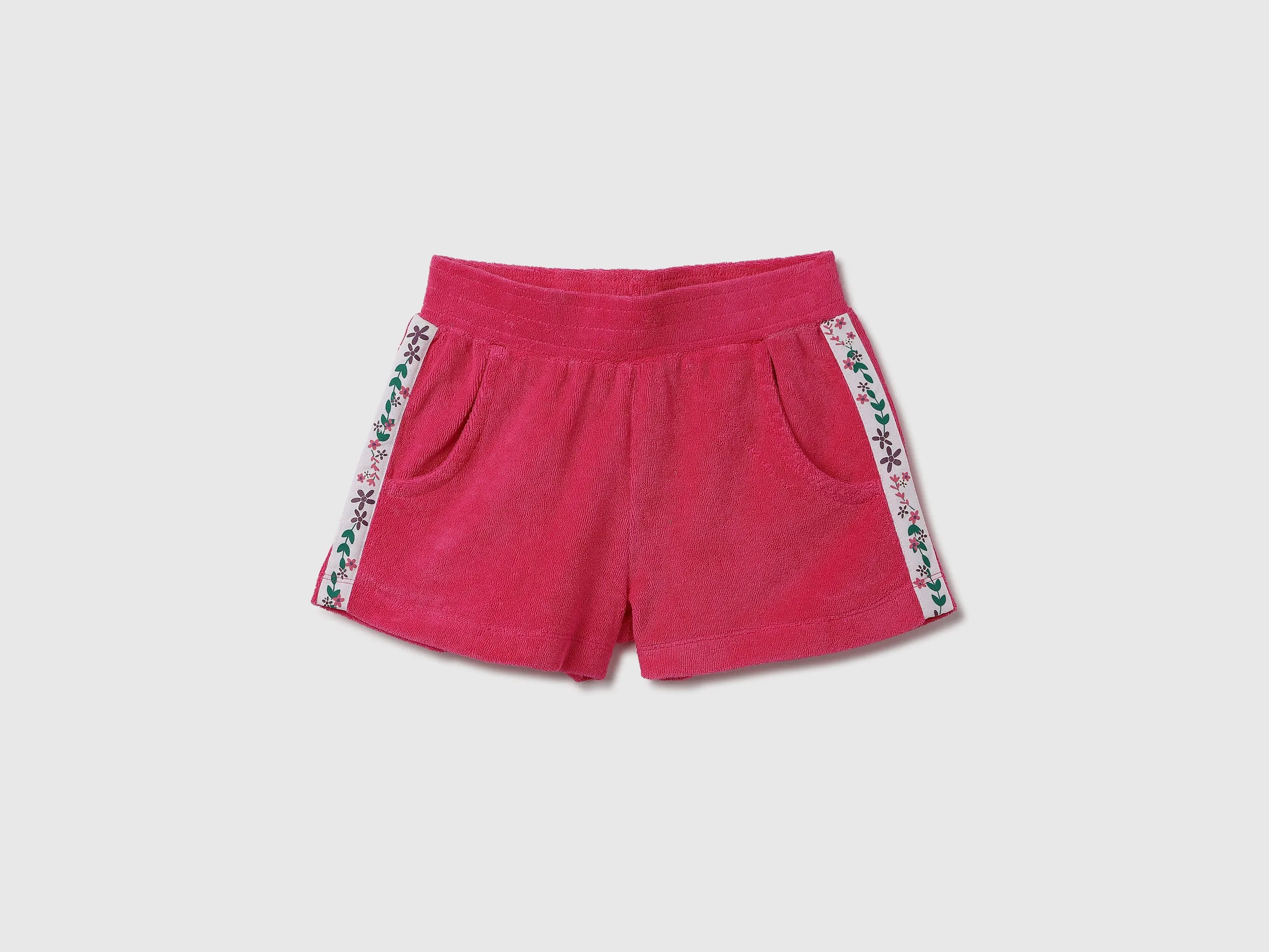 Striped Regular Fit Towel Shorts